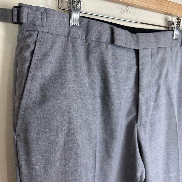 Polo Ralph Lauren Black Label Side Adjustable Grey Dress Pants 35 x 30 Read - Picture 2 of 13